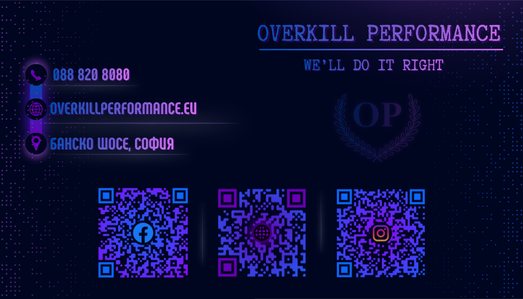 Overkill визитка, гръб